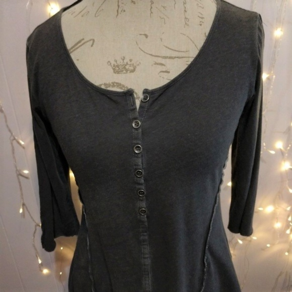 Simply Noelle 3/4 Sleeve Grey Top